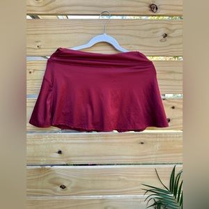 maroon skirt
